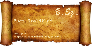 Bucz Szalárd névjegykártya